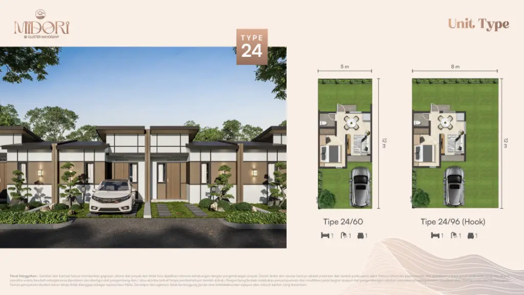 Denah Rumah Midori Tipe 24 Denah Rumah Midori Tipe 24