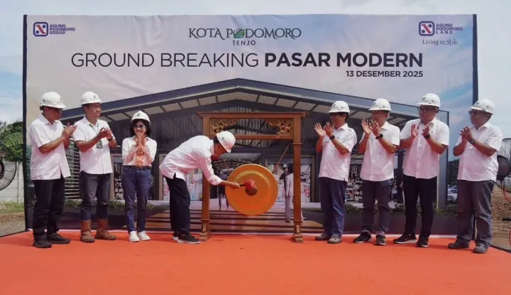 peletakan batu pertama pasar modern